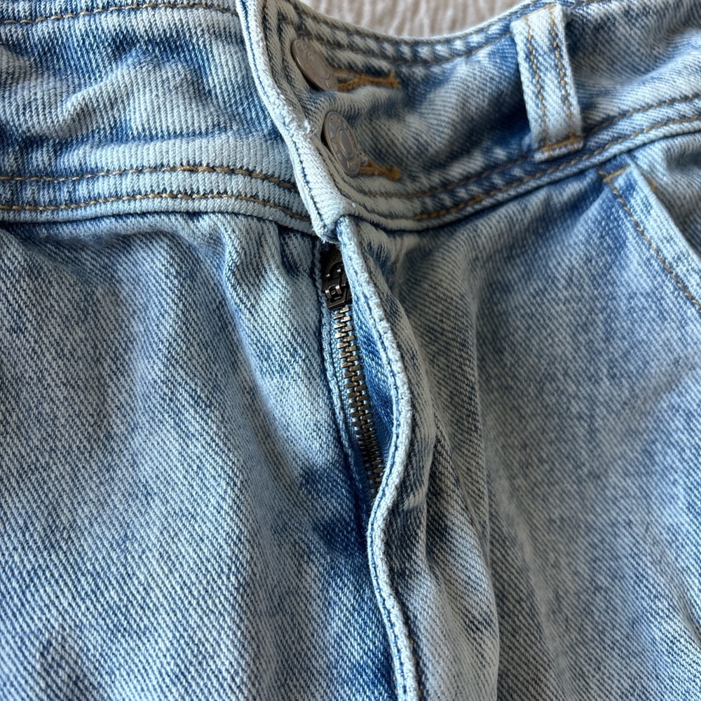 Pacsun Mini Light Wash Jean Skirt with Pockets Size 26 Length 15in - Picture 5 of 7